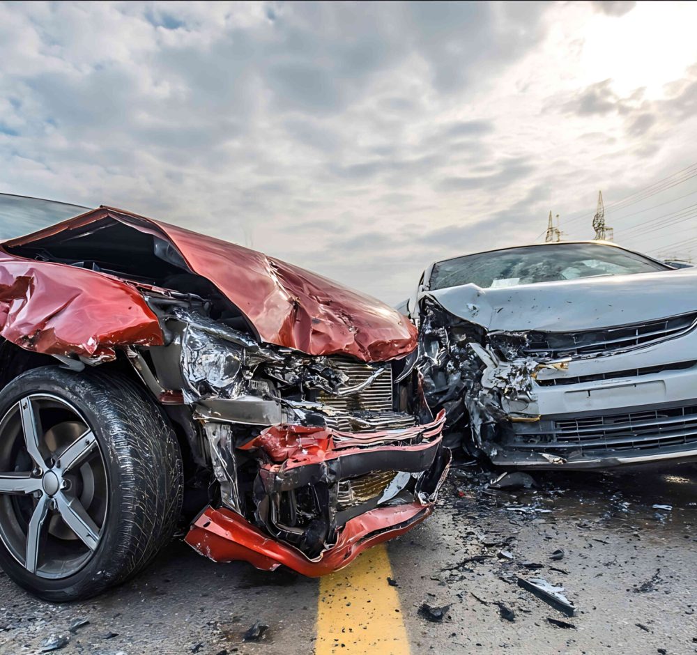 an editorial photograph for the blog article titled Types of Injuries in FrontEnd Accidents FrontEnd Collision Attorneys personal injury lawyers hyper reali